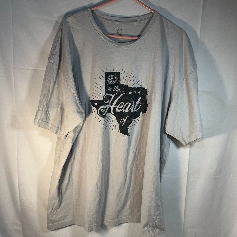 In the Heart of Texas Women's Plus T-shirt 3X Gray Black Print Cato State of
